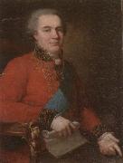 unknow artist Portrait of a nobleman,half-length,seated,wearing a red tunic and the badge,star and sash of the order of the white eagle of poland Spain oil painting artist